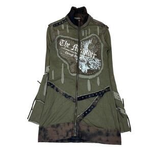 Salvage Full Zip Jacket Dress Utility y2k Women's Small Grunge